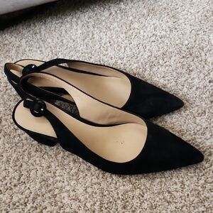 Ann Taylor Black Slingback Heels